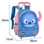 Imagem de Kit Mochila Escolar Stitch Infantil Creche Passeio Lancheira