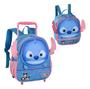 Imagem de Kit Mochila Escolar Stitch Infantil Creche Passeio Lancheira