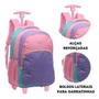 Imagem de Kit Mochila Escolar Trolley Rodinha Candy Crinkle Juvenil