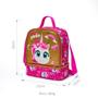 Imagem de Kit Mochila Escolar Unicórnio menina Espaçosa Rodinhas Resistente