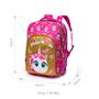 Imagem de Kit Mochila Escolar Unicórnio menina Espaçosa Rodinhas Resistente