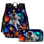 Imagem de Kit Mochila + Estojo Infantil Escolar Astronauta