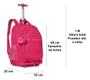 Imagem de Kit Mochila Estojo Lancheira Rebecca Bonbon Rodinhas Pink