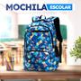 Imagem de Kit Mochila Feminia Mosaico Dia a Dia Escola Viagem Trabalho + Lancheira Termica e Necessarie