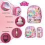 Imagem de Kit Mochila Feminina Princesas Lancheira Infantil