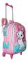 Imagem de Kit Mochila Gatinha Marie Meninas Rodinhas Escolar Rosa