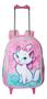 Imagem de Kit Mochila Gatinha Marie Meninas Rodinhas Escolar Rosa