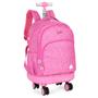 Imagem de Kit mochila grande 4 rodas lancheira estojo escolar barbie