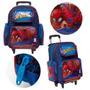 Imagem de Kit Mochila Homem Aranha Escolar Rodinha Lancheira+Estojo