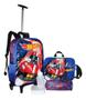 Imagem de Kit Mochila Hot Wheels Rodinhas Infantil Masculina Escolar