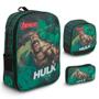 Imagem de Kit Mochila Infantil Bolsa Hulk Vingadores Passeio Creche