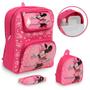 Imagem de Kit Mochila Infantil Bolsa Minnie Mouse Média Passeio Escola