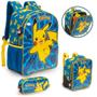 Imagem de Kit Mochila Infantil Bolsa Pokémon Com Lancheira Térmica