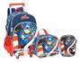 Imagem de Kit Mochila Infantil Capitão América Vingadores Rodinhas G