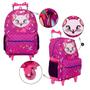 Imagem de Kit Mochila Infantil com Rodinhas Gata Marie + Lancheira + Estojo