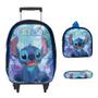 Imagem de Kit Mochila Infantil Com Rodinhas Stitch Tam G Envio 24 Hrs