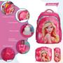 Imagem de Kit Mochila Infantil Costas Barbie Estampa Alto Relevo