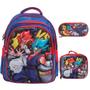 Imagem de Kit Mochila Infantil Costas Dragon Ball Z 3D Lancheira Tam G