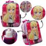 Imagem de Kit Mochila Infantil Costas Escolar Feminina Polly Pocket