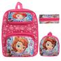 Imagem de Kit Mochila Infantil Costas Princesinha Sofia Lancheira Rosa