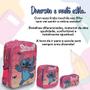 Imagem de Kit Mochila Infantil Costas Stitch Grande Resistente 3 Pçs