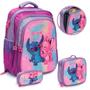 Imagem de Kit Mochila Infantil Costas Stitch Lancheira Térmica Grande