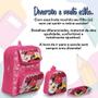 Imagem de Kit Mochila Infantil de Costas Minnie Mouse Menina Tam M