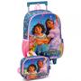 Imagem de Kit Mochila Infantil Disney Encanto Rodinhas Tam G Lancheira Térmica Potinho Garrafinha