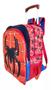 Imagem de Kit Mochila Infantil Escolar Aranha Spider Rodinhas M F5