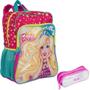 Imagem de Kit Mochila Infantil Escolar Barbie Princesa Costas G Estojo