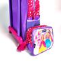 Imagem de Kit Mochila Infantil Escolar com Rodinhas + Estojo e Lancheira Térmica Magic Kids Princesas