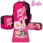 Imagem de Kit Mochila Infantil Escolar Feminina Barbie + Itens Toys 2U