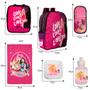 Imagem de Kit Mochila Infantil Escolar Feminina Barbie + Itens Toys 2U