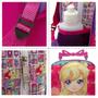 Imagem de Kit Mochila Infantil Escolar Feminina Rodinhas Polly Pocket