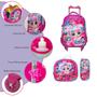 Imagem de Kit Mochila Infantil Escolar Lol Rosa Surprise C Rodinhas