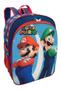 Imagem de Kit Mochila Infantil Escolar Mario E Luigi Costas Tam G F5