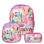 Imagem de Kit Mochila Infantil Escolar Menina Princesas Passeio Costas