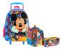 Imagem de Kit Mochila Infantil Escolar Mickey Mouse Selfie Rodinhas G