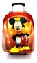 Imagem de Kit Mochila Infantil Escolar Mickey Mouse Vermelho Rodinhas Tam G F5