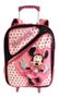 Imagem de Kit Mochila Infantil Escolar Minnie 2 Bolsos Rodinhas G F5