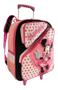 Imagem de Kit Mochila Infantil Escolar Minnie 2 Bolsos Rodinhas G F5