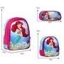 Imagem de Kit Mochila Infantil Escolar Pequena Sereia Ariel De Costas