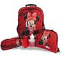 Imagem de Kit Mochila Infantil Escolar Rodinhas Minnie Mouse Tam G