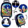 Imagem de Kit Mochila Infantil Escolar Sonic Runners Com Rodinhas