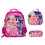 Imagem de Kit Mochila Infantil Feminina Barbie Princesa Tam G Costas