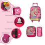 Imagem de Kit Mochila Infantil Feminina Barbie Rodinha Tam G Cor Rosa