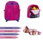 Imagem de Kit Mochila Infantil Feminina Frozen Costas Tam G Cor Rosa