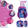 Imagem de Kit Mochila Infantil Feminina Frozen Rodinha Envio 24 Hrs