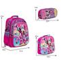 Imagem de Kit Mochila Infantil Feminina Minnie Mouse 3D Com Lancheira