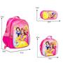 Imagem de Kit Mochila Infantil Feminina Princesas 3D Costas Tam G